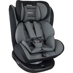 XOMAX 916 bērnu sēdeklis, kas grozāms par 360° ar Isofix un noliekšanas funkciju I aug kopā ar jūsu bērnu 0-36 kg, 0-12 gadi, grupa 0/1/2/3 I 5-punktu drošības josta un 3-punktu drošības josta I noņemams pārvalks, mazgājams I ECE