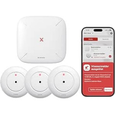 X-Sense viedais ūdens detektors ar akumulatoru, WLAN ūdens sensors, kompakts plūdu sensors ar regulējamu skaļumu līdz 110 dB un 500 m diapazonu, paredzēts virtuvēm, pagrabiem un vannas istabām