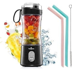 Vaeqozva pārnēsājams blenderis USB uzlādējams personīgais blenderis Fruit 12oz mini blenderis smūtiju augļu sulas proteīna kokteiļiem piena kokteiļiem