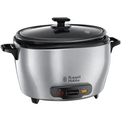 Russell Hobbs 23570-56 rice cooker MaxiCook, keep warm function, 2.5 l, incl. Dampfgarer usage, rice spoon, measuring cup, 1000 watts, stainless steel/black