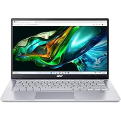 Acer Swift 3 (SF314-511-54V1) Ultrabook/klēpjdators | 14 collu FHD displejs | Intel Core i5-1135G7 | 8 GB RAM | 512 GB SSD | Intel Iris Xe Graphics | Windows 11 | QWERTZ tastatūra | Sudrabs