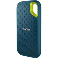 SanDisk Extreme Portable SSD 2TB (pārnēsājams NVMe SSD, USB-C, lasīšanas ātrums līdz 1050 MB/s un rakstīšanas ātrums 1000 MB/s, ūdens un putekļu izturīgs) Monterey