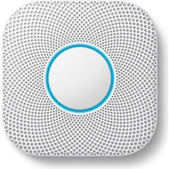 Google Nest Protect, balts Dūmu detektors, kas runā un paziņo viedtālrunim.