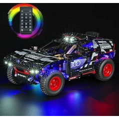 Cooldac LED Light Kit for Lego 42160 Technic Audi RS Q e-tron, Remote Control Creative Decorative Lights Set Compatible with Lego 42160 Audi RS Q e-tron Building Blocks Model, Not Included Lego Set