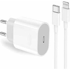 Sunrson iPhone lādētājs, MFI sertificēts 20 W USB C lādētājs ar 2 m oriģinālo kabeli, uzlādes kabeli iPhone 14/13/12/11 ProMax/Mini/Plus/iPad