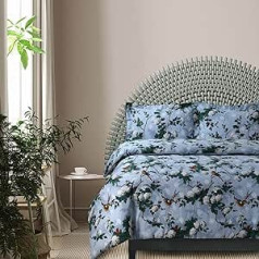 Celina Floral 170 gsm flaneļa segas pārvalka komplekts, liela izmēra, karaliene, daudzkrāsains