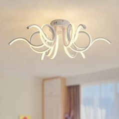 minifair LED griestu gaisma, aptumšojama, viesistabas lampa, griestu lampa, LED, 6 lampu personalizēta griestu gaisma, griestu gaisma viesistabai, virtuvei, guļamistabai, bērnu istabai (balta) 3000 K - 6000 K