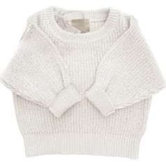 Knitted jumper made of 100% cotton, baby jumper for baby girls and baby boys including high-quality fabric bag, ideal as a birth gift