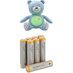 Chicco 00008015200000 Baby Bear Light Blue with Amazon Basics Batteries