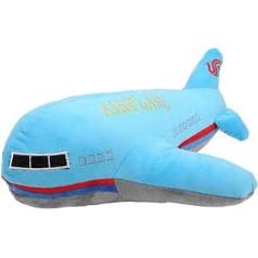Airplane Doll Cushion Cartoon Aeroplane Soft Plush Toy Children Sleeping Back Cushion Simulation Children's Toy (Blue)