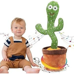 Avas Rotaļlietas Kaktuss dejo un atkārtojas — runājošs kaktuss — plīša kaktuss, interaktīva rotaļlieta bērniem — dziedošs kaktuss ar 100% drošu, ar akumulatoru darbināmu bezgalīgu izklaidi