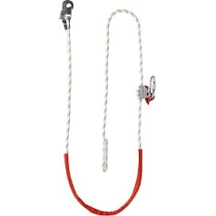 Adjustable Positioning Line, with PROT-3 Rope Shortening, Fall Protection for Connection Between Your Safety Harness and the Stop Point, Retaining Rope for Fall Protection and Fall Protection (3 m)