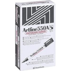 Artline 1,2 mm feine Rundspitze, trocken abwischbar, Rot (12 Stück)