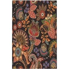 Boho Colourful Flowers Vintage Mandala 1 Gang Light Switch Covers No Device Wall Plate Decorative Orange Flower Blank Switch Plate Electric Front Panel for Country Bathroom Bedroom Home Decor