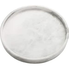SUMTree marmora paplāte kafijas galdiņam, viesistaba, rakstāmgalds, virtuve, vannas istaba, servēšanas šķīvis (25 cm, apaļš, pelēks)