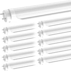 JESLED LED Leuchtstoffröhre 120 cm, T8 G13 LED Röhre Flimmerfrei, 18 W 2970 Lumen (165lm/W), Kaltweiß 6000K leuchtstofflampe ar Starter für Garage, Werkstatck, Küche, Büros