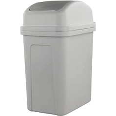 Bblie Waste Bin with Lid Kitchen Waste Paper Bin with Swing Lid (Grey)