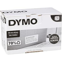 DYMO Original LabelWriter Versand/Namensschild-Etiketten 102 мм x 59 мм 2 Рулон с 575 этикетками (1.150 Etiketten) для LabelWriter 4XL/5XL Etikettendrucke