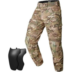 VOTAGOO Tactical Trousers Men's Camo Military Trousers Combat Paintball Trousers Tactical Pants Removable Knee Pads Outdoor Activities