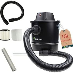 Ash Vacuum Cleaner 1200 W Fireplace Vacuum Cleaner 18 L Blow Function Dual Filter System