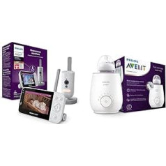 Philips Avent Connected Videophone SCD923/26, Baby Monitor with Full HD Camera and Secure Connect System, with Baby Monitor + App & Avent Fast Bottle Warmer (Model SCF358/00)