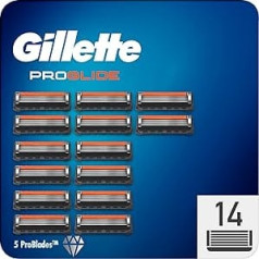 Gillette Fusion 5 ProGlide skuvekļu asmeņi vīriešiem 14 gab., pastkastē ievietojams iepakojums, ar flexball tehnoloģiju (iepakojums var atšķirties)