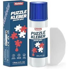 Nariolar Puzzle Glue Transparent with Applicator Suitable for Attaching and Hanging Puzzles, Quick Drying, 120 ml