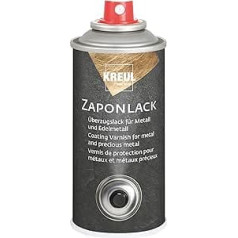 KREUL 840150 - Zaponlack, 150 ml Spraydose, caurspīdīgs Schutzlack für glänzende Metallflächen, verhindert Anlaufen, Verfärbung und Korrosion