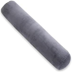 AS AWESLING Body Pillow for Adults, Full Body Pilllow for Sleeping, Long Round Cervical Pillow, Bolster Side Sleeper Pillow with Cover (Grey, 120 x 20 cm)
