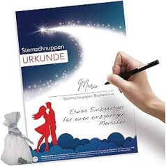 happylandgifts® Real Shooting Star kā romantiska dāvana | Īsts meteorīts | Augstas kvalitātes sertifikāts ar nosaukumu, kurā var ieiet pašam | Mīlestība | Pamata