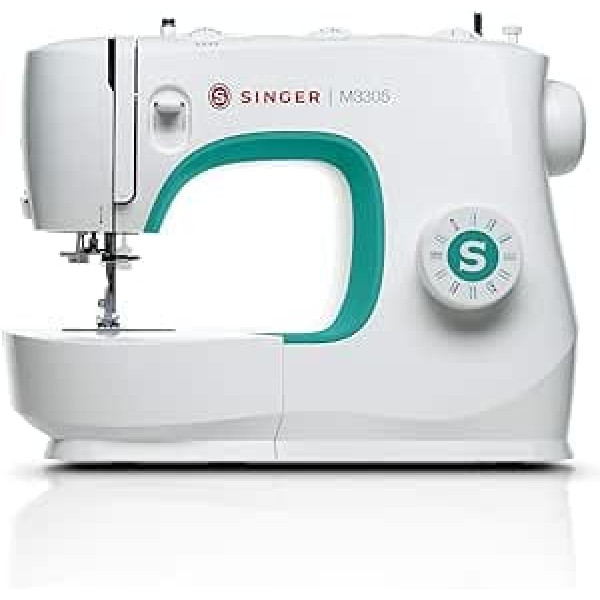 Singer Free-Arm Sewing Machine M3305 White,Green