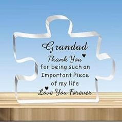 JMIMO Grandad Gifts Grandad Puzzle Grandad Birthday Gifts Christmas Fathers Day Presents for Grandad from Granddaughter Grandson - Thank You For Being Such An Important Piece Of My Life