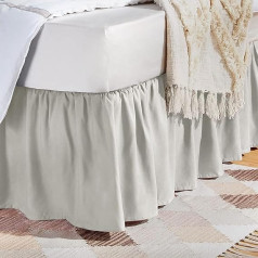 Amazon Basics Light Grey Ruffle Bed Skirt