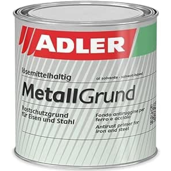 Alder Metal Primer – 750 ml White – gruntējums un aizsardzība pret koroziju dzelzs un tēraudam, lietošanai iekštelpās un ārā