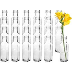 24 gab. kvadrātveida mini vāzes tips Mara100 stikla pudeles mazas dekoratīvās pudeles pudeļu vāzes vāze stikla pudeles puķu vāze (24 gab.)