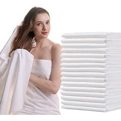 rngwaper 25 x Disposable Shower Towels, Disposable Bath Towels Made of Non-Woven Fabrics, Portable Disposable Towels for Travel, Hotel, Excursion, Camping (70 x 140 cm)