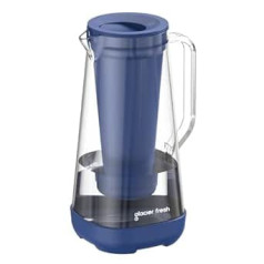 GLACIER FRESH stikla ūdens filtra krūze, 3 l, 1 x aktivētā ogle + 1 x ultrafiltrācijas filtrs, samazina hlora, fluora, kaļķakmens nogulsnes, smagos metālus, piemēram, svinu, varu, zilu