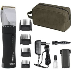 Altéax Master 400 Silver Professional Hair Clipper with Steel and Ceramic Head + Alteax® Beauty Black - Equipped with Two Long Life Batteries and Accessories