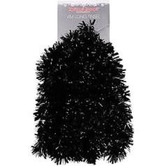 Christmas Concepts® Chunky/Fine Christmas Tinsel 4 Metres Christmas Decoration (Black)