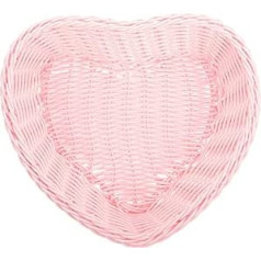 Cabilock Rattan Basket Heart Basket Storage Basket Fruit Basket Bread Basket Braided Basket Wicker Basket Storage Basket Serving Basket Tray for Home Kitchen Living Room Picnic Food Container