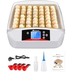 Sailnovo 55 Eggs Professional LED olu inkubators Pilnībā automātisks inkubators liela ietilpība ar stabilu temperatūru ārējā ūdens pievienošanas olas automātiskā rotācija