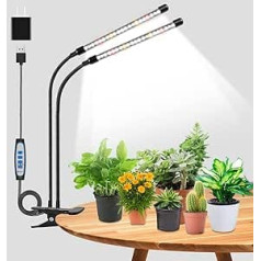 wolezek Plant Lamp LED, Full Spectrum Grow Lights for Plants, 6000 K Plant Light for Indoor Plants, Plant Light, Grow Light with 5 Levels Dimmable, 6/12/16H Auto Timer