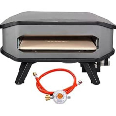 Cozze® 13 Inch Outdoor Gas Pizza Oven with Pizza Stone and Regulator, 5.0 kW 50 mbar - Perfect Pizzas in Just 2 Minutes