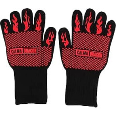 Calma Dragon BBQ 932F Extreme Heat Resistant High Temperature Resistant BBQ Gloves Flame Retardant Silicone Cooking Gloves Oven & Cooking Gloves Protective Non-Slip Non-Slip