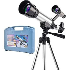 HONPHIER refraktors teleskops bērniem iesācējiem pārnēsājams 60 mm teleskops astronomijas teleskops ar statīva zvaigžņu meklētāja lēcu astronomijas iesācējiem Bērnu teleskopa komplekts Zinātnes rotaļlieta