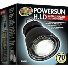 Zoo Med LF-95E Powersun HID UVB lampas 70 W — doppelwandige Sicherheits — Lampenfassung