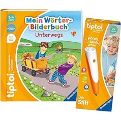 tiptoi Ravensburger Set My Words Picture Book On the Go + 00801 The Pen with Recording Function