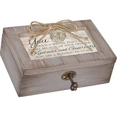 Cottage Garden Blessing To Us All Grey Medallion Petite Music Box Plays Friend In Jesus