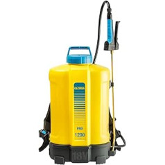 Gloria Battery Back Sprayer Pro 1200 li-on - Ergonomisks 12 L spiediena smidzinātājs | Augu aizsardzība un nezāļu iznīcināšana | Komforta pārnēsāšanas sistēma | Bosch 18 V barošana visiem, bez akumulatora, dzeltena