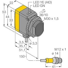 3083306-QS30RRXSH2OQ5, Opto Sensor Einweglichtschranke (Empfänger)